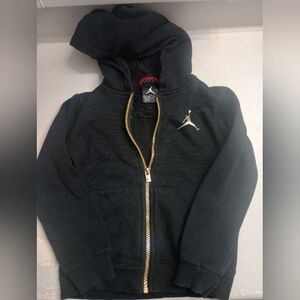 Jordan Gold Jumpman Kids Full Zip Fleece Lined Hoodie